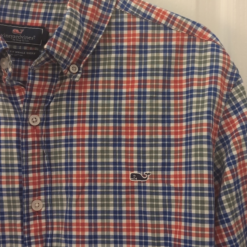 Vineyard Vines Classic Fit Whale Shirt. Long Sleeve Button Down. Size Large